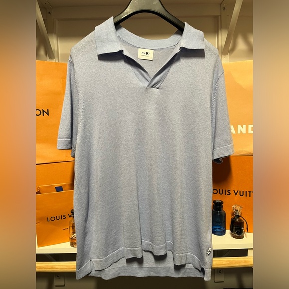 No Nationality Collar Polo Blue Size XL new with tags - Picture 1 of 10